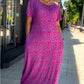👗【M-3XL】2024 Fashionable plus-size print dress