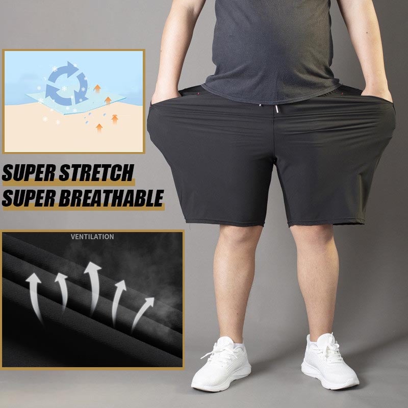 🔥2024 HOT SALE 49% OFF🔥Men's Plus Size Ice Silk Stretch Shorts