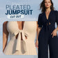💃Draped pleated × simple solid color jumpsuit set