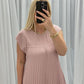 🔥Sleeveless pleated simple solid colour dress