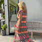 🔥Hot Sale 50% OFF💕Women's Loose V-Neck Vintage Stripe Pattern Sleeveless Dress