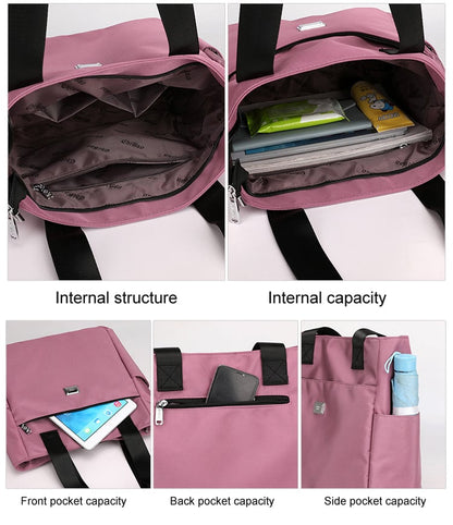 ⏰Hot Sale-50% OFF🔥2024 Large Capacity Waterproof Multi Pocket Nylon Shoulder Bag👜