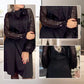 💖Limited Sale 50% OFF💖Women's Sequin Patchwork Tie Neck Dress