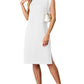 💕Limited Sale 50% OFF💕Women Round Neck Loose Split Wrinkle-Free Midi Dress with Pockets