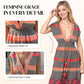 🔥Hot Sale 50% OFF💕Women's Loose V-Neck Vintage Stripe Pattern Sleeveless Dress