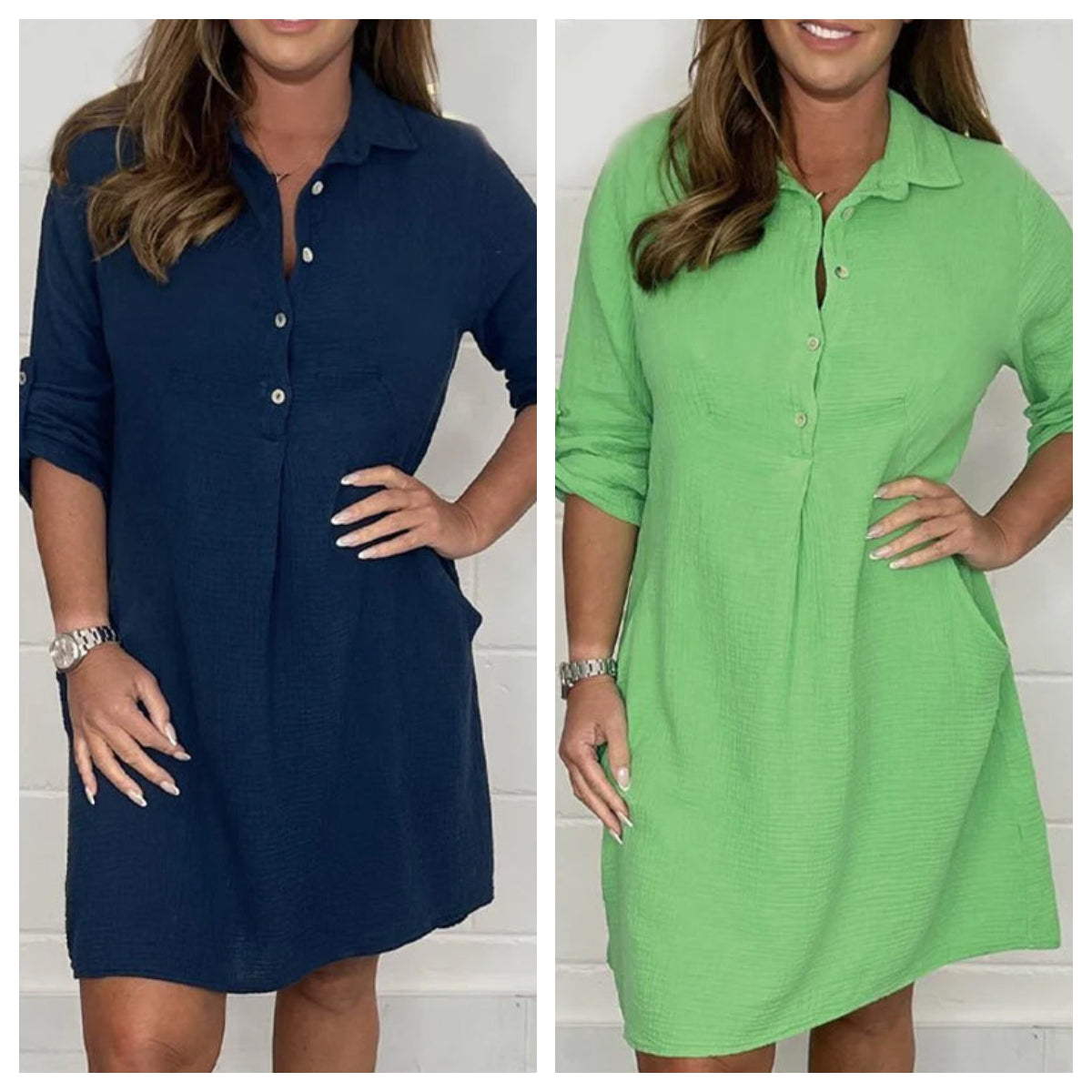 💝Women’s Summer Plus Size Shirt Dress