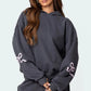 🎅Christmas Specials 56% off Oversized Fashion🎀Women's Bow-Trim Hoodie Set
