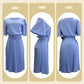 🔥2025 HOT SALE🔥 Elegant Round Neck Pleated Dress with Belt