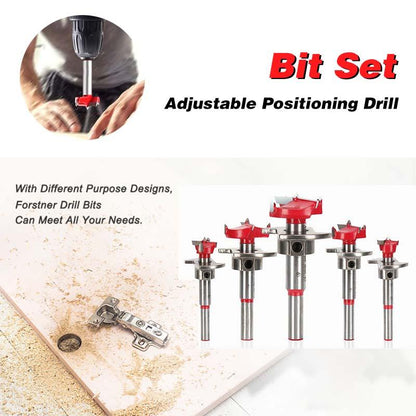 🎁2024 Hot Sale ⏳Positioning Woodworking Drill Bit Set