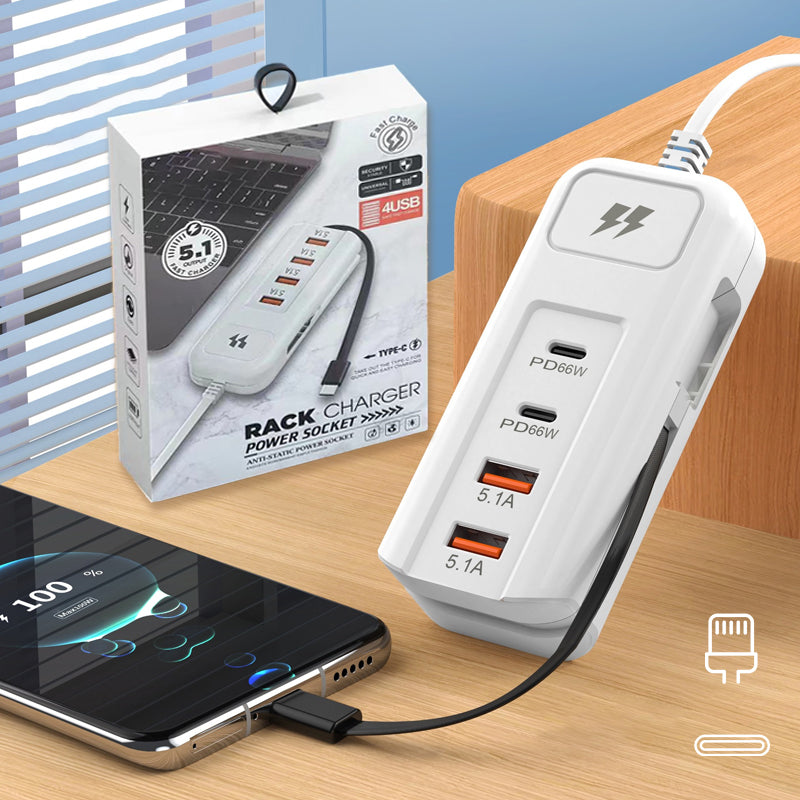 🎁Hot Sale 49% OFF⏳Multi-Function Quick Charging Socket - 2PD + 2USB