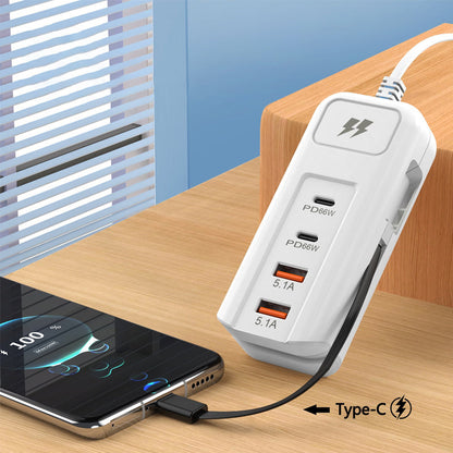 🎁Hot Sale 49% OFF⏳Multi-Function Quick Charging Socket - 2PD + 2USB