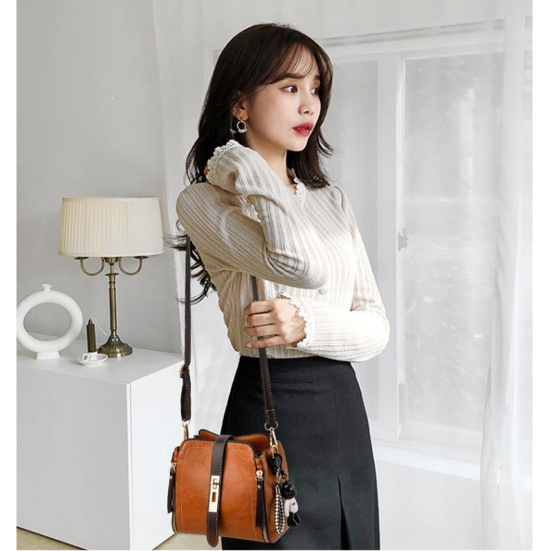 👜High-Quality PU Crossbody Bag with Doll Decor⏰ONLY TODAY⚡