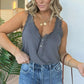 🔥Great Sale💝Women's V-neck Button Sleeveless Tank Top