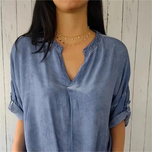 🔥BUY 2 GET 10% OFF💝Casual Breathable Solid Color V-Neck Top