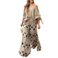 🌷 41%OFF🌸Women's Casual Loose Geometric Print 2-Piece Suit🍀
