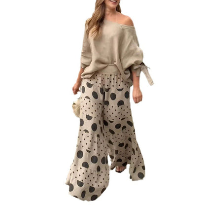 🌷 41%OFF🌸Women's Casual Loose Geometric Print 2-Piece Suit🍀