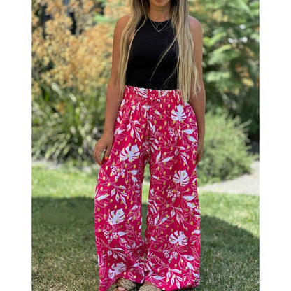 Women's Printed Wide Leg Pants