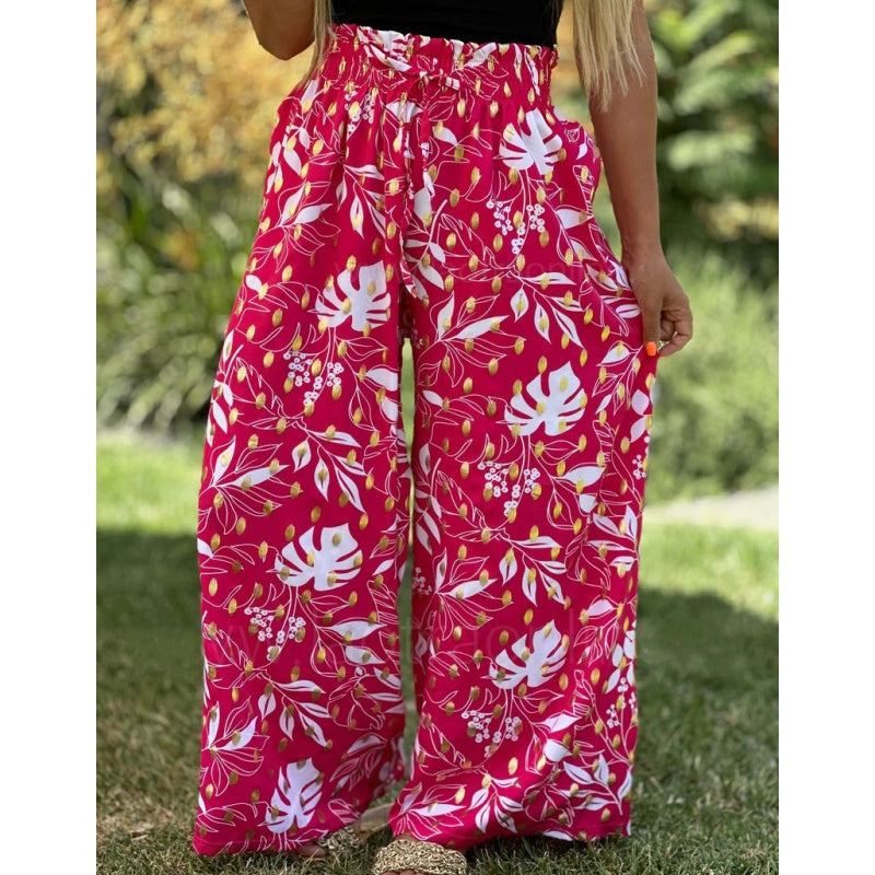 Women's Printed Wide Leg Pants