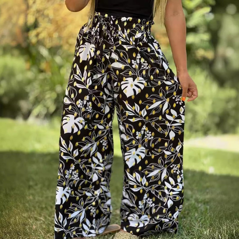 Women's Printed Wide Leg Pants