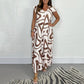 💕Time-limited discount💕Women's Summer Ruffled Wide-Leg Jumpsuit With Geometric Prints