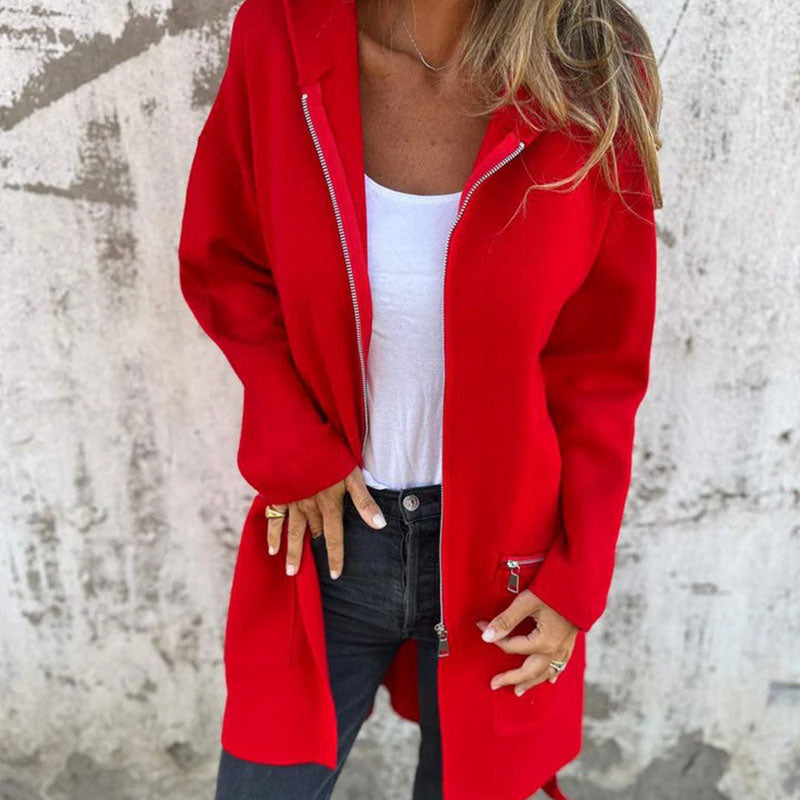 Women's Casual Zippered Coat