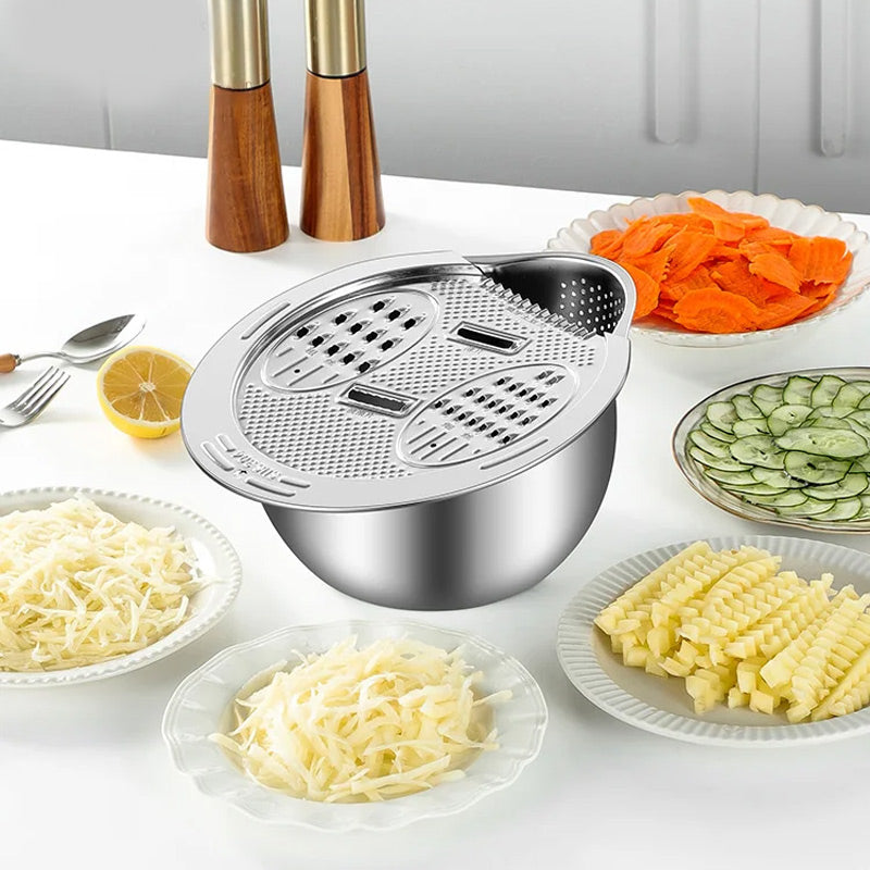 Multi-function Stainless Steel Cutting & Drainage Basket