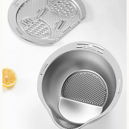 Multi-function Stainless Steel Cutting & Drainage Basket