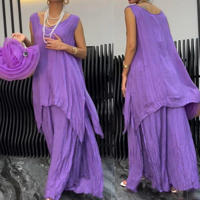 Women's Fashion Purple 2-Piece Set