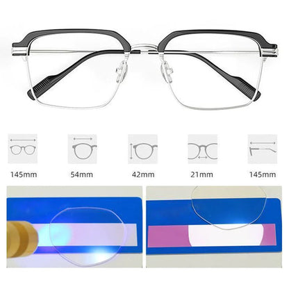 Pousbo® Men’s Fashionable Anti-blue Light Square Myopic Glasses