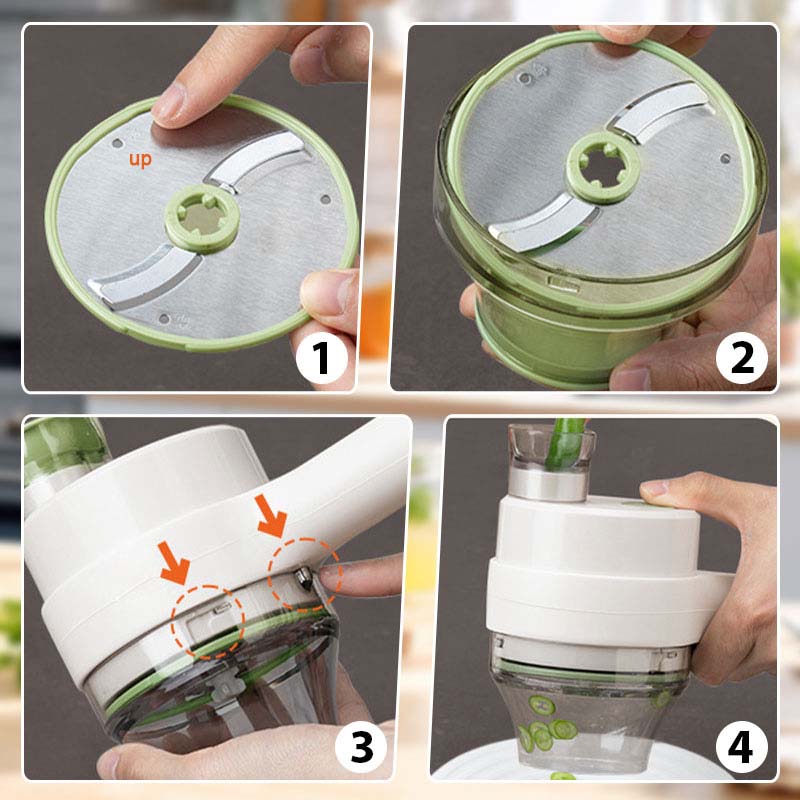 Multifunctional Handheld Electric Vegetable Cutter Set