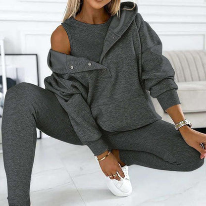 Hooded Casual and Comfortable Sweatshirt Suit