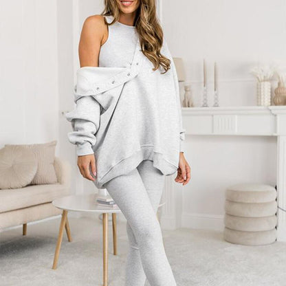 Hooded Casual and Comfortable Sweatshirt Suit