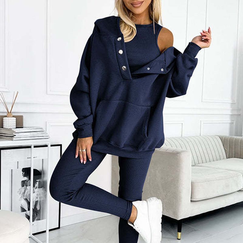 Hooded Casual and Comfortable Sweatshirt Suit