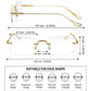 Anti Blue Light Rimless Trimming Presbyopic Glasses for Men and Women