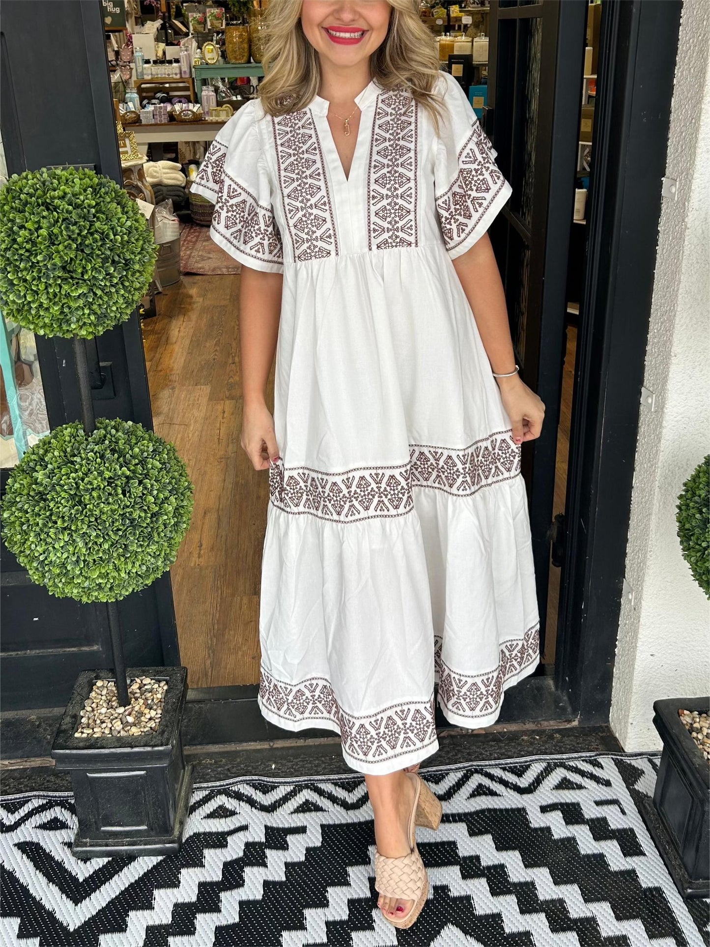 💝2024 Women's V-Neck Boho Maxi Dress💝