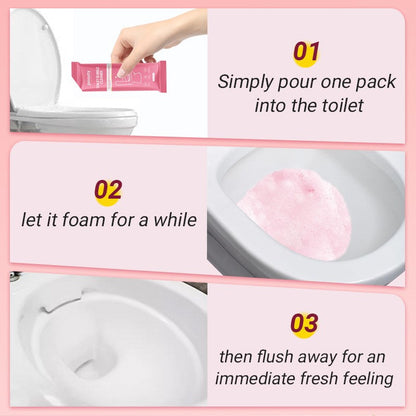 Pink Quick Foaming Toilet Bowl Cleaner - Powder Packs