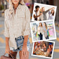 Women's Casual Striped Button-Up Shirt