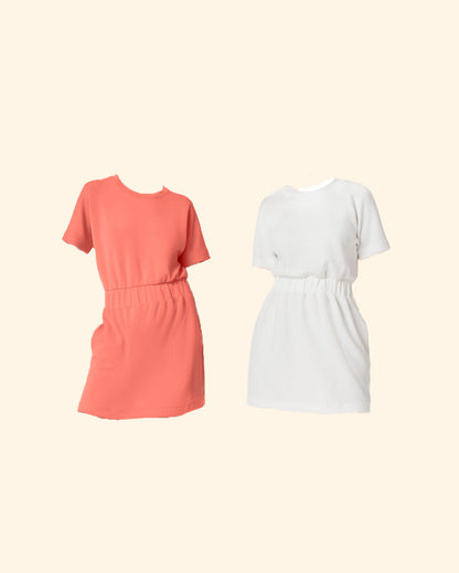 Casual Elastic-Waist T-Shirt Dress👗BUY 2 SAVE 10%