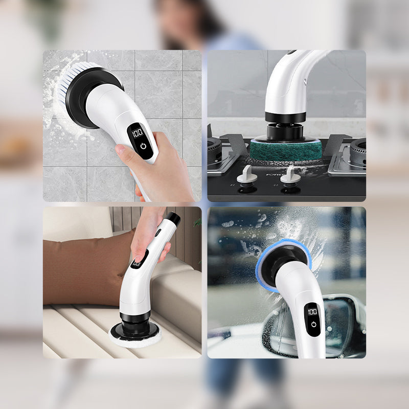 8-in-1 Electric Cleaning Brush Set for Home Use