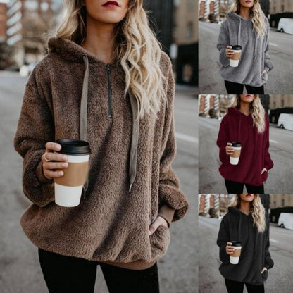 Fashion Warm Casual Loose Hooded Sweatshirt