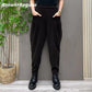 Women's Thickened Elastic Waist Pants with Pockets