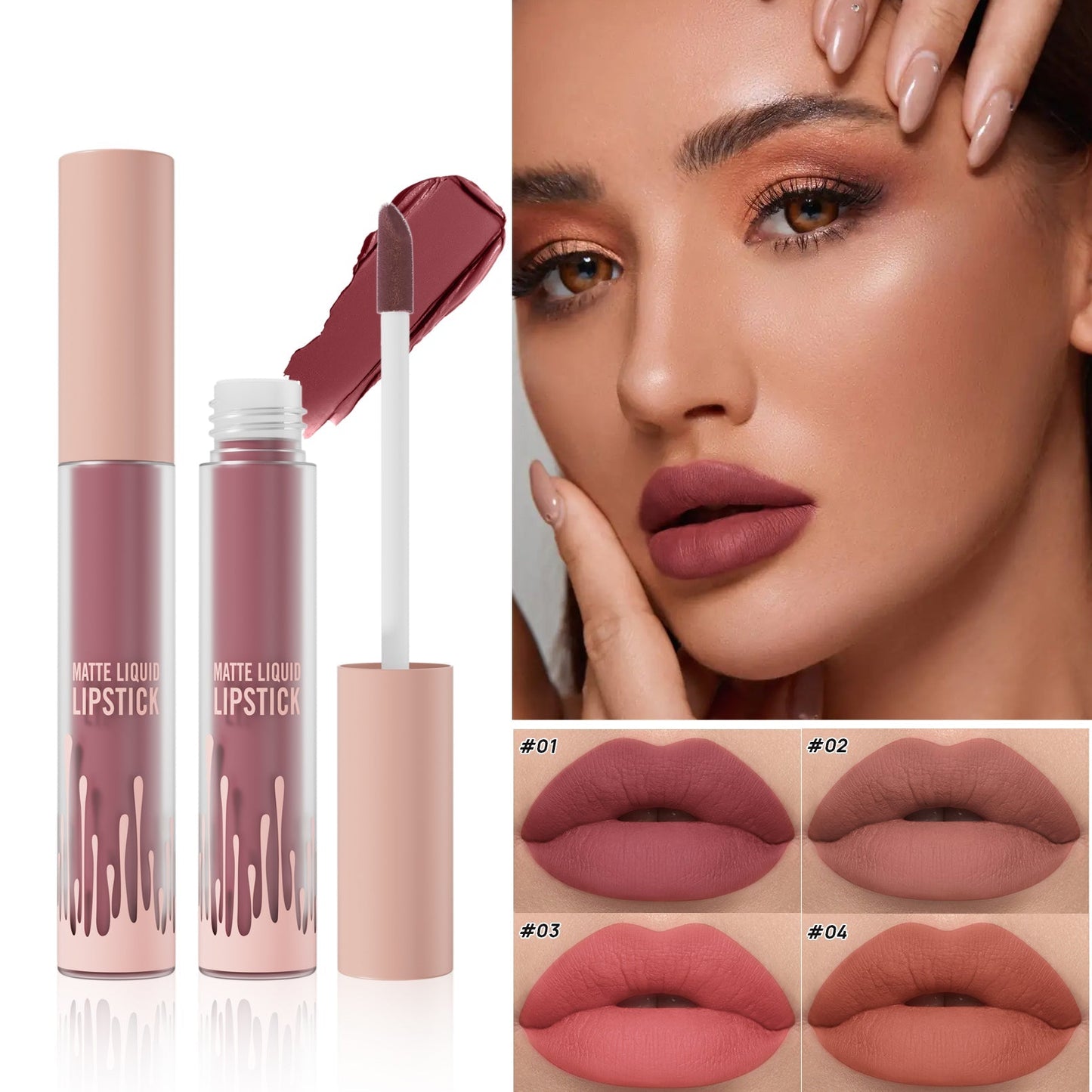 4 Colours Matte Waterproof Lip Gloss