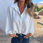 🔥HOT SALE 50% OFF💕Women's Elegant Solid Color Button-Up Shirt