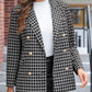 Plaid Tweed Blazer Jacket for Women