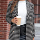 Plaid Tweed Blazer Jacket for Women