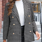 Plaid Tweed Blazer Jacket for Women