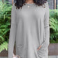 💥HOT SALE 49% OFF💥LONG SLEEVE THUMBHOLE SWEATER POCKET TUNIC