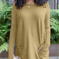 💥HOT SALE 49% OFF💥LONG SLEEVE THUMBHOLE SWEATER POCKET TUNIC