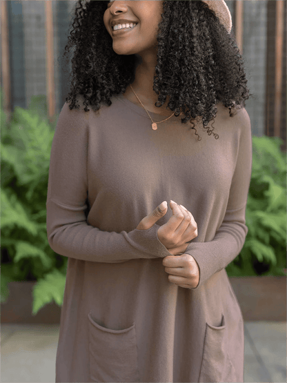 💥HOT SALE 49% OFF💥LONG SLEEVE THUMBHOLE SWEATER POCKET TUNIC