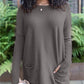 💥HOT SALE 49% OFF💥LONG SLEEVE THUMBHOLE SWEATER POCKET TUNIC